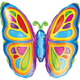 Jumbo Bright Butterfly Foil Balloon - The Party Room